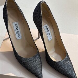 Jimmy Choo Women's Black Glitter Pumps